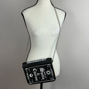 Bioworld Women's Black Book of Spells & Charms Gothic Crossbody Purse Bag NWOT